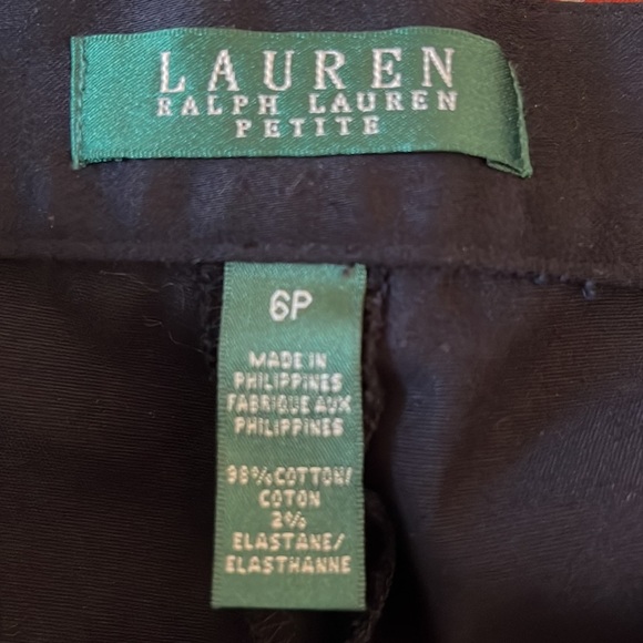 Ralph Lauren  pants  Midrise charcoal dress slacks / Front slash Pockets  Sz. 6P - Picture 9 of 11